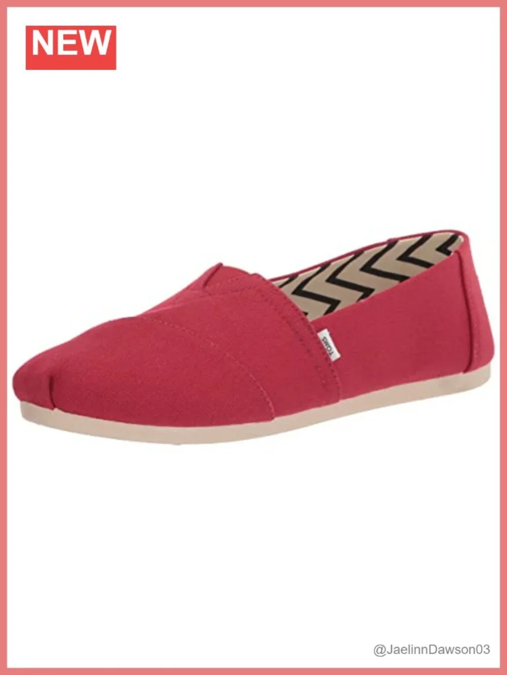 TOMS Espadrille Slip-Ons Recycled Cotton Canvas Comfort Flats
